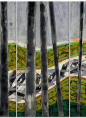 Joy Hagen, "Slash and Burn: Log Jam" Joy Hagen, "Slash and Burn: Log Jam" Encaustic Mixed Media, 38X58, $3800