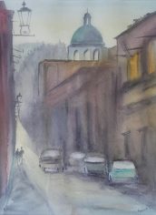 Farida Hakim, "Around the Corner" Farida Hakim, "Around the Corner" Watercolor, 14X18, $150