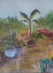 Farida Hakim, "Bellevue Urban Garden" Farida Hakim, "Bellevue Urban Garden" Watercolor, 14X16, $125