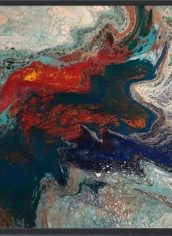 Lewis LaBrashe, "Oisean de feu" Lewis LaBrashe, "Oisean de feu" Acrylic, 30X48, $1500