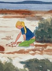 Gill McKinstry "Beach Girls" Gill McKinstry "Beach Girls" Watercolor, 7X12, $150