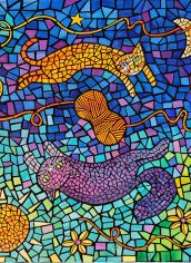 Elissa Adelson, "String Theory" Elissa Adelson, "String Theory" Acrylic on Canvas, 24x24x1.5, $1400