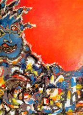 Gail Baker, "Witness to an Alarming World" Gail Baker, "Witness to an Alarming World" Mixed media on wood, 30x40x2, $875