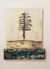 Joy Hagen, "Last Stand" Joy Hagen, "Last Stand" Encaustic, ink, & shellac, on paper, 30x25, $550