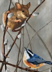 Linda Harris, "Hello There!" Linda Harris, "Hello There!" Oil on canvas, framed, 8ix16, $800