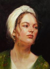 Mami Shimomura, "Celia" Mami Shimomura, "Celia" Oil on canvas, 14x11, $1500