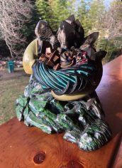 Mark Jeffries, "Nature’s Medley" Mark Jeffries, "Nature’s Medley" Cast urethane with LED lights, 12x12x12, $2000