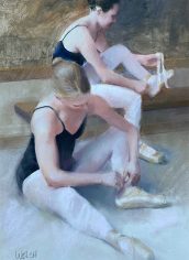 Robert Welsh, "Ballet Practice" Robert Welsh, "Ballet Practice" Pastel over acrylic, 15x22, $1200.00