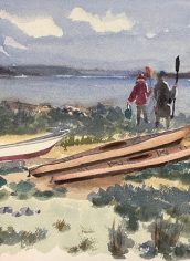 Gill McKinstry, "Stormy Day for Kayaks" Gill McKinstry, "Stormy Day for Kayaks" Watercolor, 11X15, $150