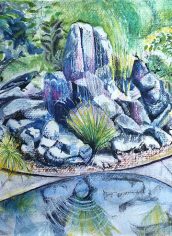 Jane Scott "Grass Lawn Park Fountain" Jane Scott "Grass Lawn Park Fountain" Watercolor, 12X12, $175