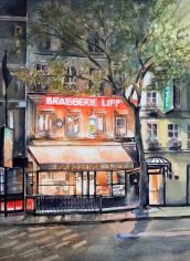 Eve Worrell "Brasserie Lipp, Paris" Eve Worrell "Brasserie Lipp, Paris" Watercolor, 9X10, $300