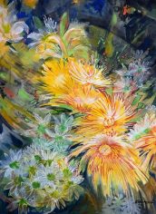 Eve Worrell, "Mum's the Word" Eve Worrell, "Mum's the Word" Watercolor, 11X14, $400