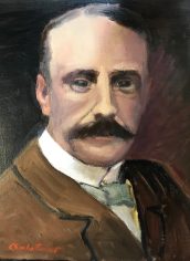 Charles Fawcett, "Edward Elgar before Fame" Charles Fawcett, "Edward Elgar before Fame" Oil, 14x11, NFS