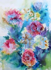 Terri Gordon, "Flower Explosion" Terri Gordon, "Flower Explosion" Watercolor, 15x22, $450