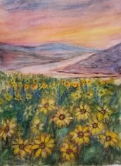 Farida Hakim, "Cheering Me On" Farida Hakim, "Cheering Me On" Watercolor, 14x11, $225