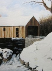 Genie Mickelson
"Snow Covered Bridge" Genie Mickelson Snow Covered Bridge Acrylic 29X35 $450