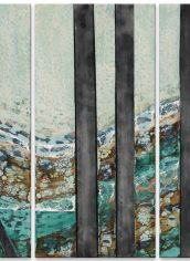 Joy Hagen
" Into the Woods; White Water" Joy Hagen Into the Woods; White Water Encaustic Lace Paper and Shellac 38X58 $3800