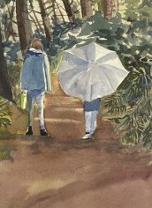 Gill McKinstry
"Rainy Woods Walk" Gill McKinstry Rainy Woods Walk Watercolor 14X11 NFS